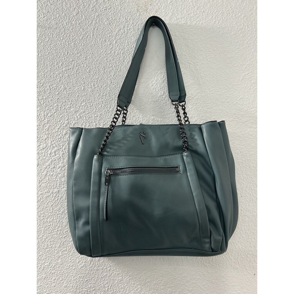 Simply Vera Turquoise Leather Chain Purse Large‎